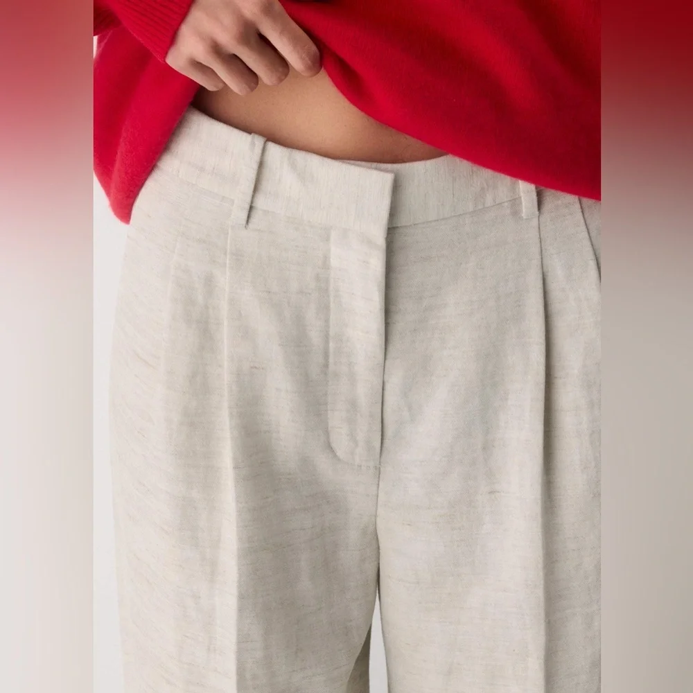 Aritzia Wilfred The Effortless Pant™ - CruiseLinen Cream Textured